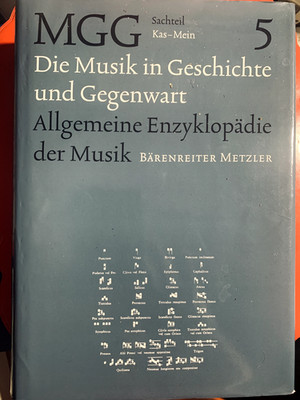 umfangreicher Sachteil: Die Musik in Geschichte + Gegenwart (MGG Bd. 5, Kas-Mein