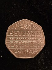 UK 50 Pence 2013 Elizabeth II Benjamin Britten coin