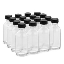 Rionisor 2OZ Small Glass Bottles with Lids and Funnels, 60ml Boston Round Glass