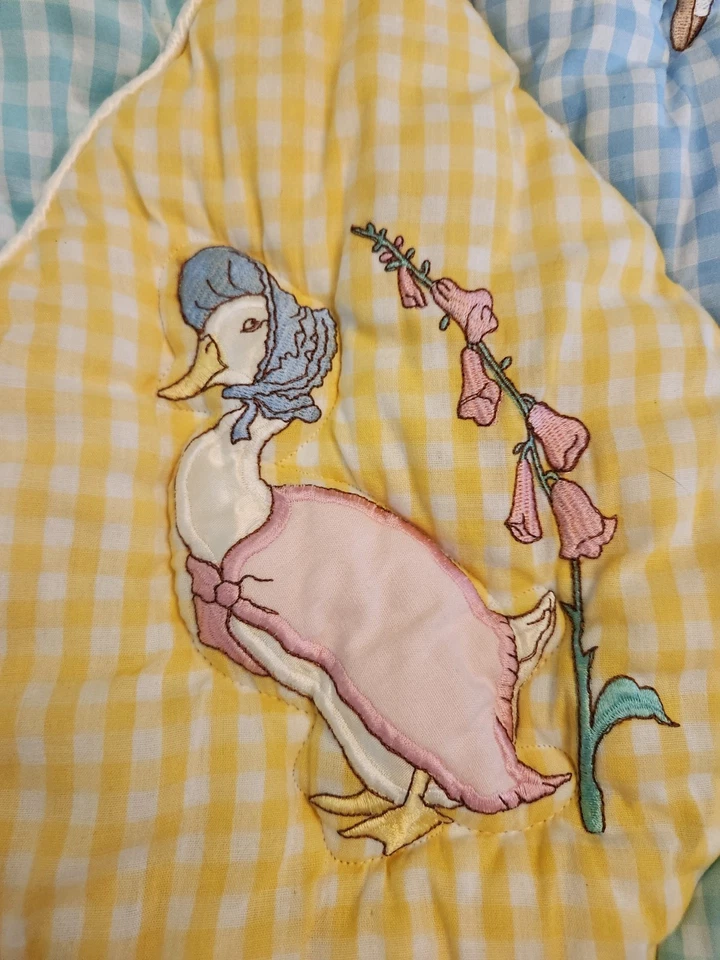 Винтажный Беатрикс Поттер Питер кролик Quiltex одеяло и изголовье имбирь пастель комплект - Изображение 4 из 4