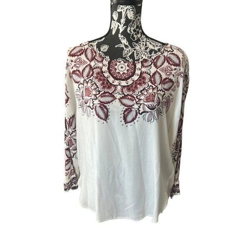 Desigual Floral Paisley Womens Long Sleeve Shirt Top Colorful Size Small - Imagen 4 de 6