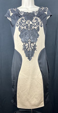 Bodycon Dress Ladies Dress Kiss Size MSleeveless Black and Cream