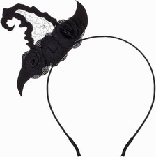 Halloween Witch Hat Headband Mini Witch Hat Hair Hoop