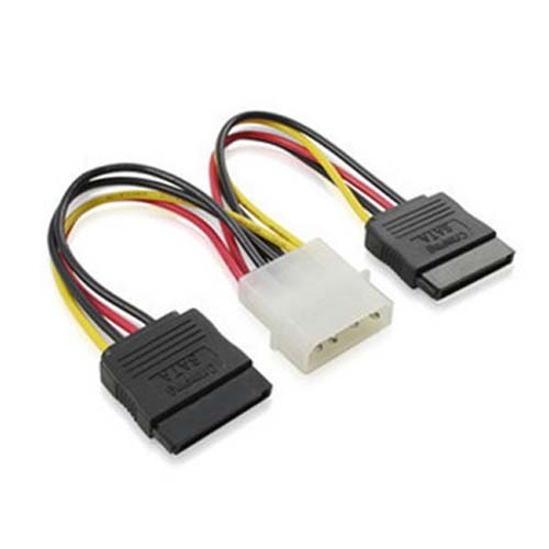Cavo Alimentazione SATA Da Molex 4 Pin A 2 SATA – Bytecc SATA2-POWER, 6 Pollici
