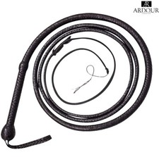 Leather Bullwhip 4  12FT Handmade 16 Plait Braided Custom Heavy Duty Whip