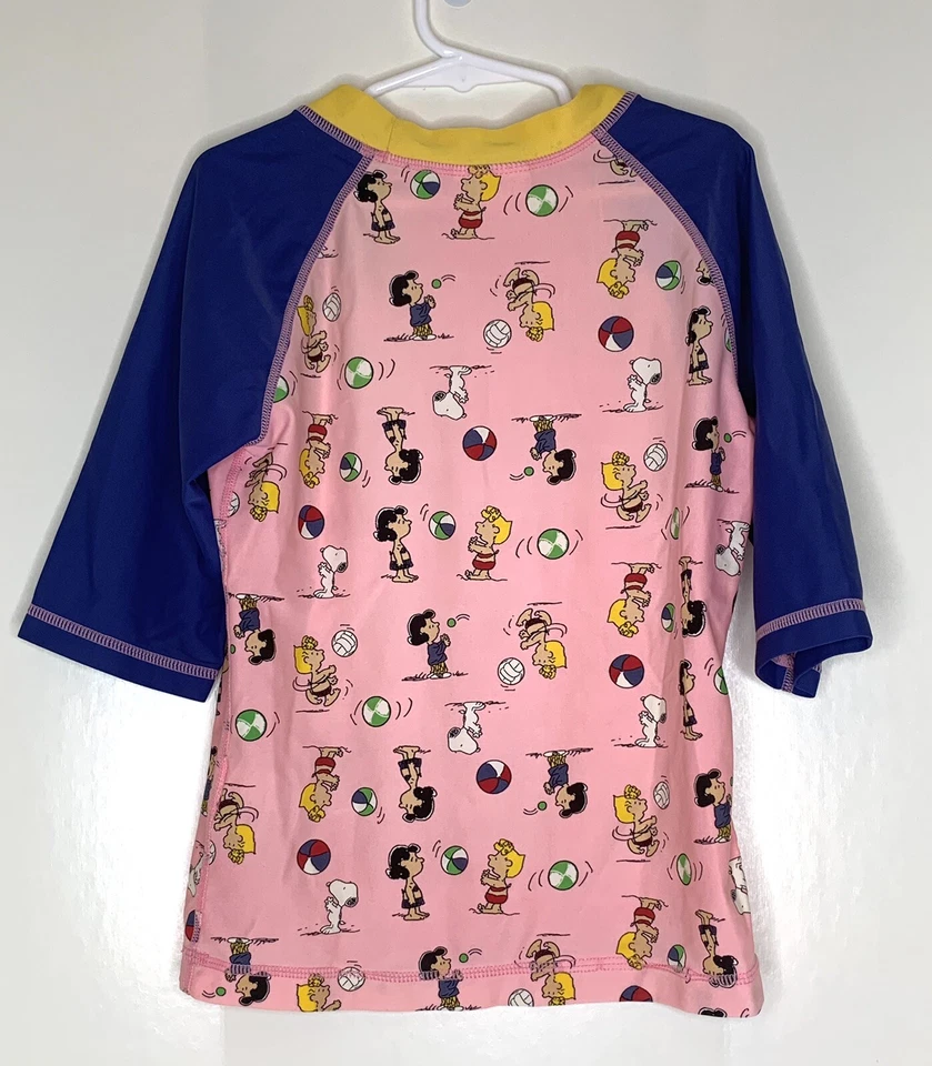 Top Hanna Andersson Niños Talla 140 10 Manga 3/4 Natación Antierupciones Snoopy Peanuts Foto 3 de 4