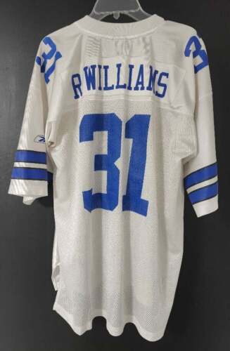 Men's XL Dallas Cowboys R Williams 31 NFL Football Jersey White Vintage Reebok N - Picture 2 of 3