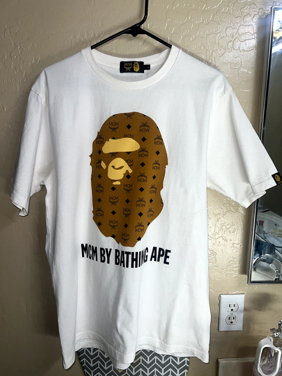 MCM X BAPE® BY BATHING TEE COLOR:BROWN S