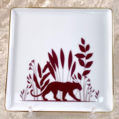 【Cartier新品トレー】 Cartier Porcelain Trinket Tray Change Tray Panthere VIP Gift from