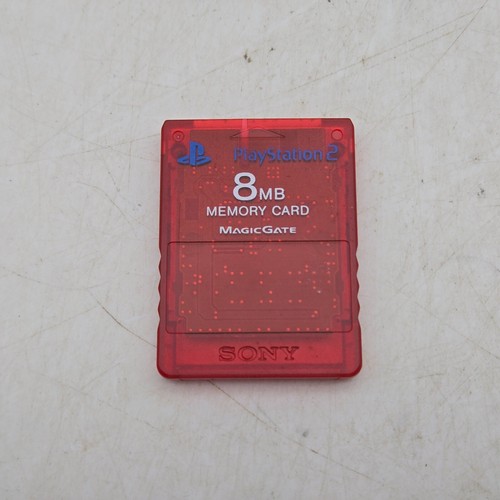 Carte Mémoire PlayStation 2 (PS2) 8MB - Modèle SCPH-10020 Rouge - Occasion Fonctionnelle