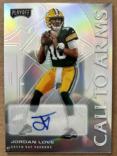 2020 Jordan Love Panini Playoff Call to Arms #23/25 RC Auto