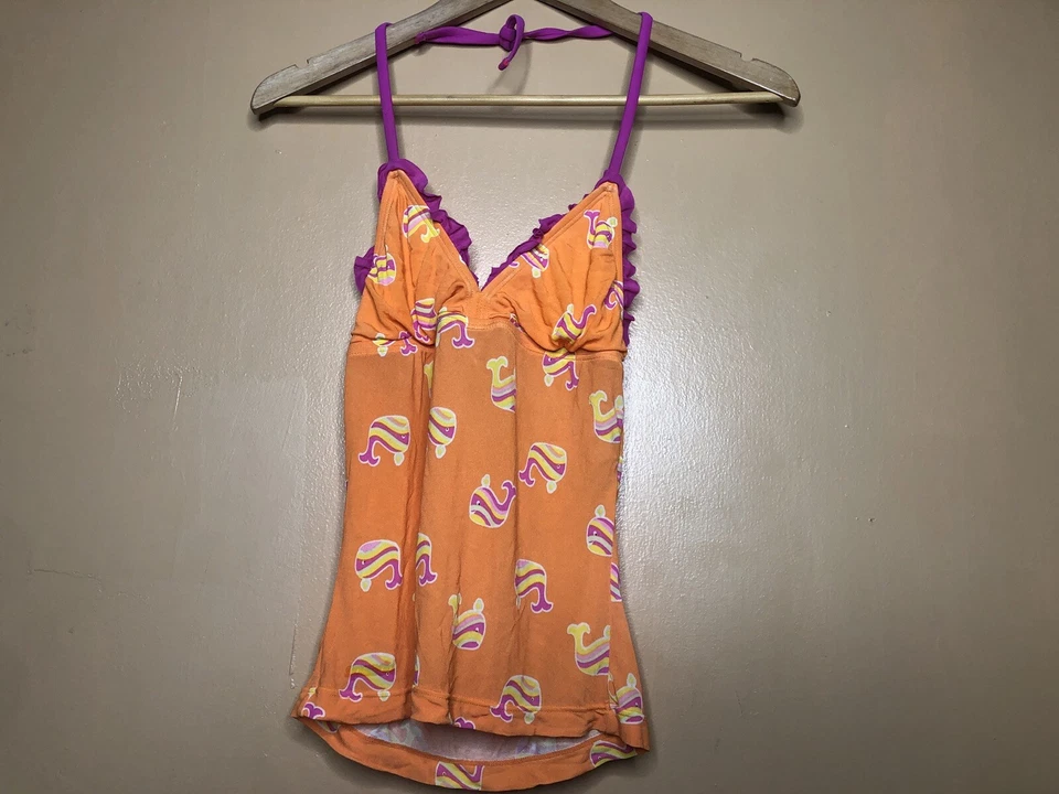 Tankini Halter Correa Espagueti Speedo Junior Niña Talla 14 Naranja Rosa Foto 2 de 4