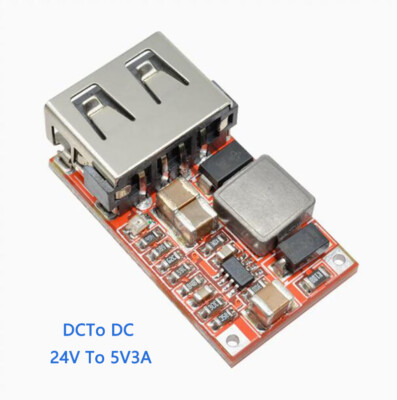 USB Solar Spannungsregler und Step-Down Power Modul DCTo DC Auto 24V bis 5V 3A