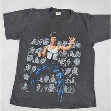 VTG Bruce Lee 1997 Karate Graphic T Shirt Sz L Made in USA Vintage