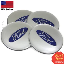 (4 Pack) Ford Wheel Center Cap Sticker Emblem Decals 2.55" Dome Resin Surface
