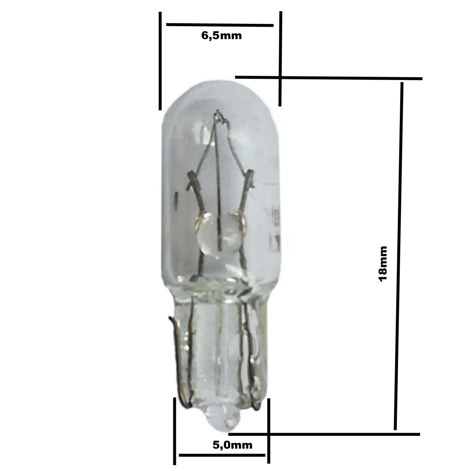 Willy Fog 2X 12V 1.7W T6.5 W2.2x5.2D WEDGE GLÜHBIRNE GLASSOCKEL ...