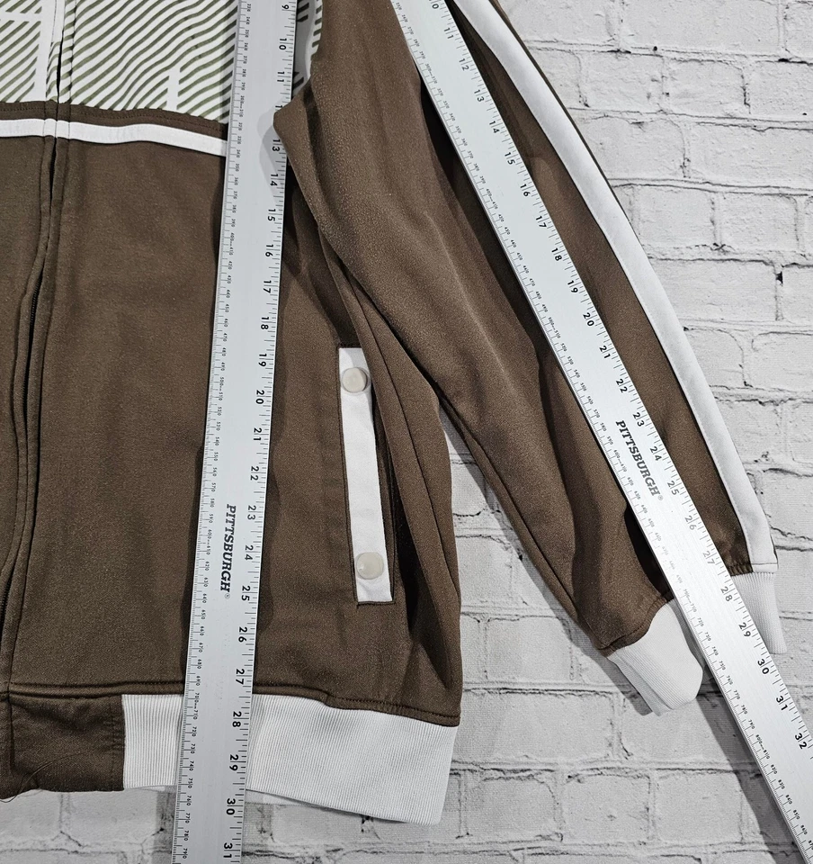 Jaqueta de Pista Ecko Unltd Aquecimento Atlético Marrom Estilo Vintage Masculina Tamanho GG - Imagem 2 de 4