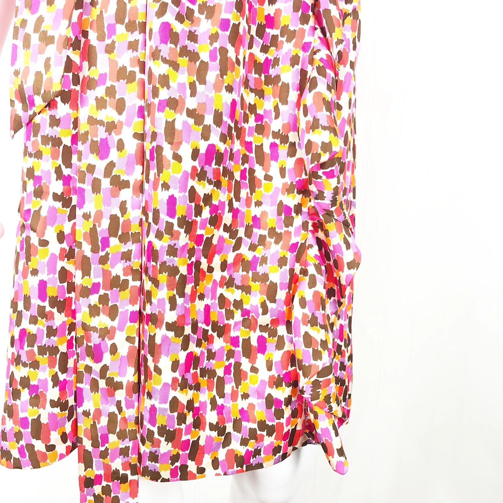 Abito donna Kate Spade Aubrey 100% seta avvolgente taglia 6