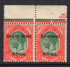 M20577 South West Africa/Namibia 1926 SG40 - £1 green & red.