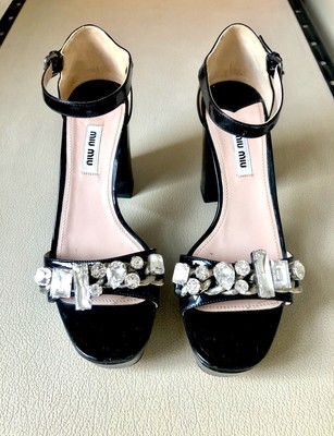 miu miu crystal sandals