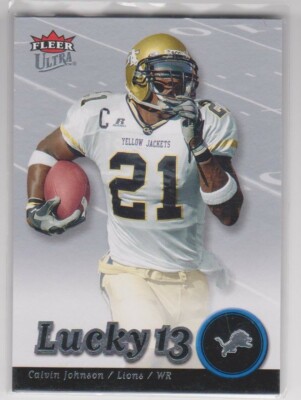 CALVIN JOHNSON 2007 ULTRA LUCKY13 ROOKIE LIONS GEORGIA TECH