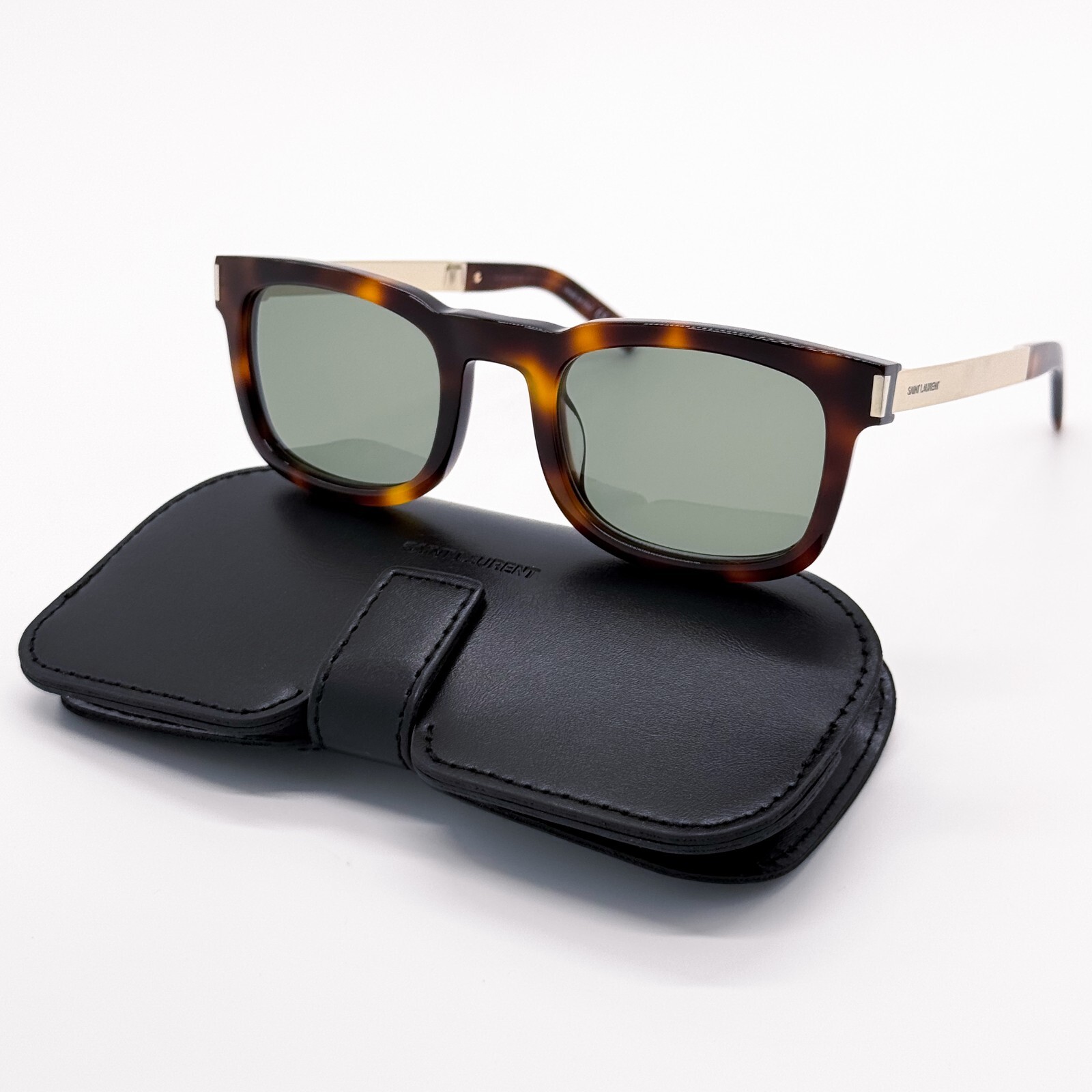 NUOVI OCCHIALI DA SOLE UOMO SAINT LAURENT SL 581 002 VERDE AVANA SAINT LAURENT SL581 002