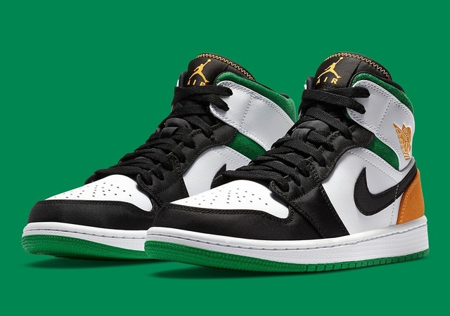 Air Jordan 1 Mid SE 852542-101 Green And Yellow Suede 11.5 âOaklandâ Deadstock | eBay