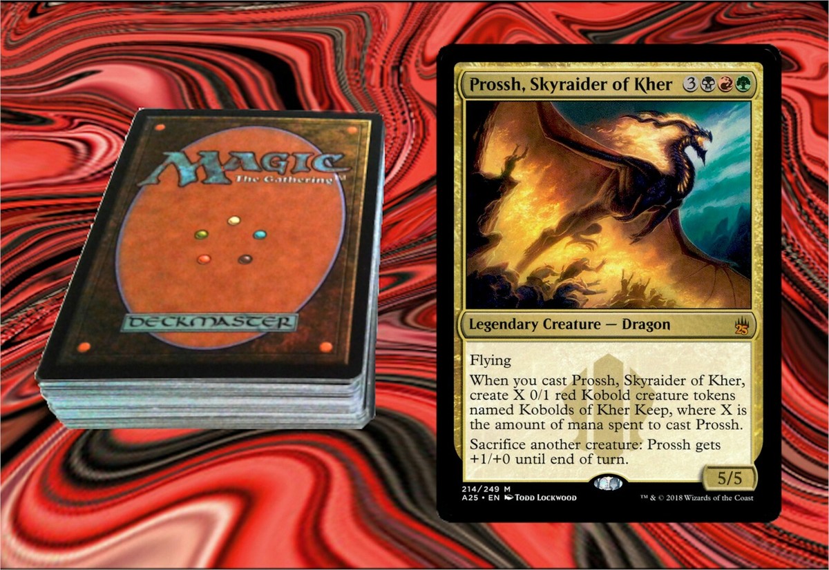 mtg prossh commander deck Playmat where X is the amount of mana spent to cast Prossh MTG Commander Legends Prossh Skyraider