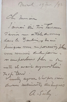 Lettre Autographe Signée Alfred Picard – Ministère Commerce & Industrie – 1899