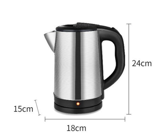 Stainless Steel Electric Kettle Hot Water Kettle Auto Shut-Off Boil Protection - Afbeelding 6 van 6