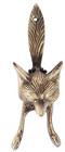 Handmade Vintage Style Fox Head Design Brass Door Knocker - Antique Finish Gift