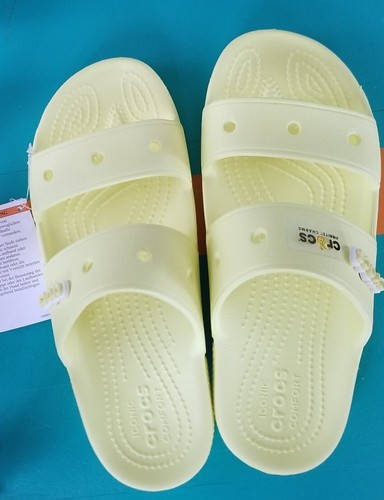 Unisex Sandals Yellow Crocs Classic Sandal shoes slides flats - Picture 5 of 16