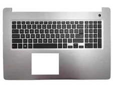 06V9FW Silver Palmrest Top Case Backlit Keyboard For Dell Inspiron 17 5770 5775