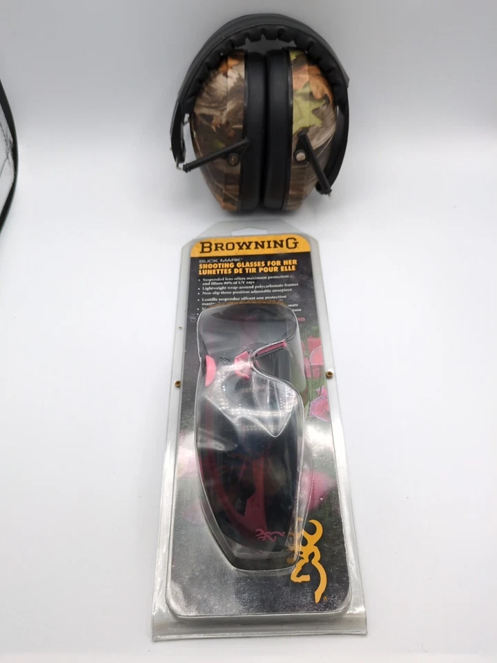 Nuevas orejeras y andadores Browning Buck Mark rosa para damas Foto 2 de 4