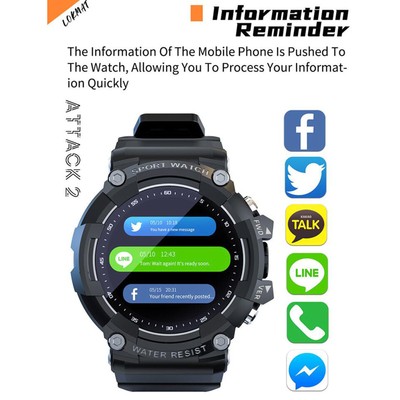LOKMAT ATTACK 2 Smart Watch Outdoor Sports Step Counter Sleep Heart Rate  Monitor | eBay