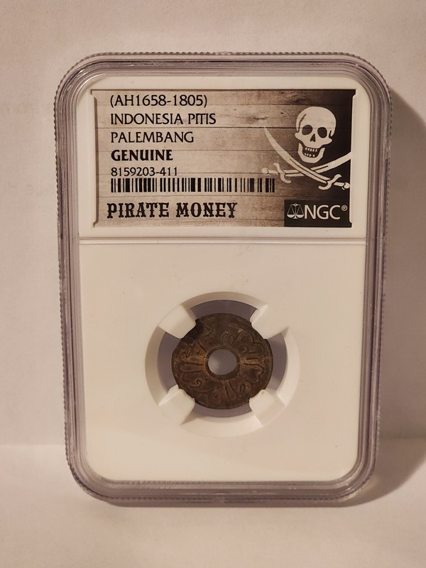 AH 1658-1805 Indonesia Pitis Genuine Pirate Money by NGC.