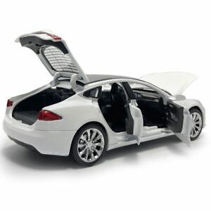 Tesla Model S 100D 1:32 Die Cast Modellauto Auto Spielzeug Model Sammlung Weiß 