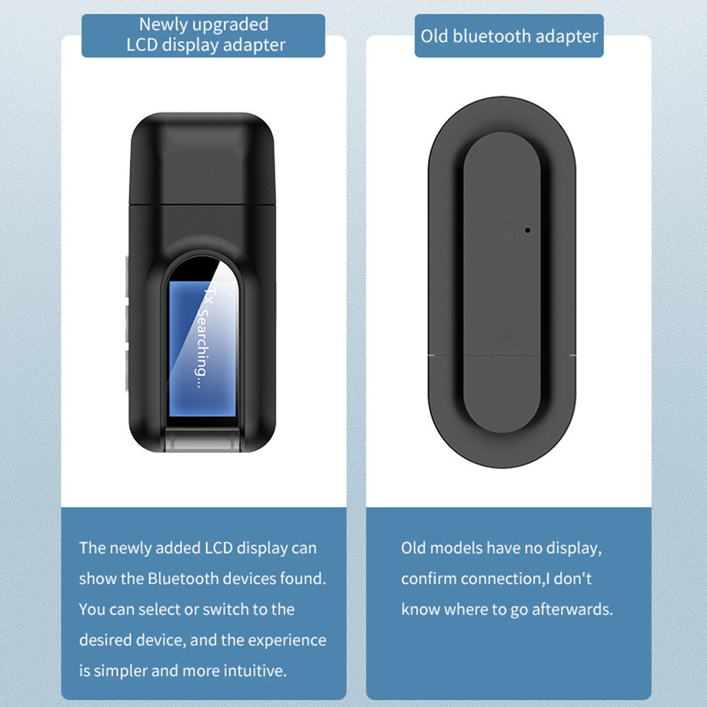 USB Interface Receiver Transmitter Wireless Audio Adapter Bluetooth 5.0 ...