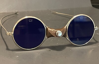 American Optical Melters Goggles NOS 1031E Cobalt Lenses EXC W/box