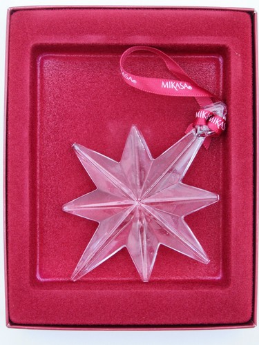 Vintage Mikasa 8-Point Star Ornament Full Lead Crystal Holiday Collection - Picture 3 of 4