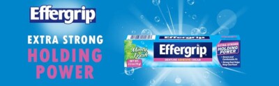 Effergrip Denture Adhesive Cream Minty Fresh 2.5 oz