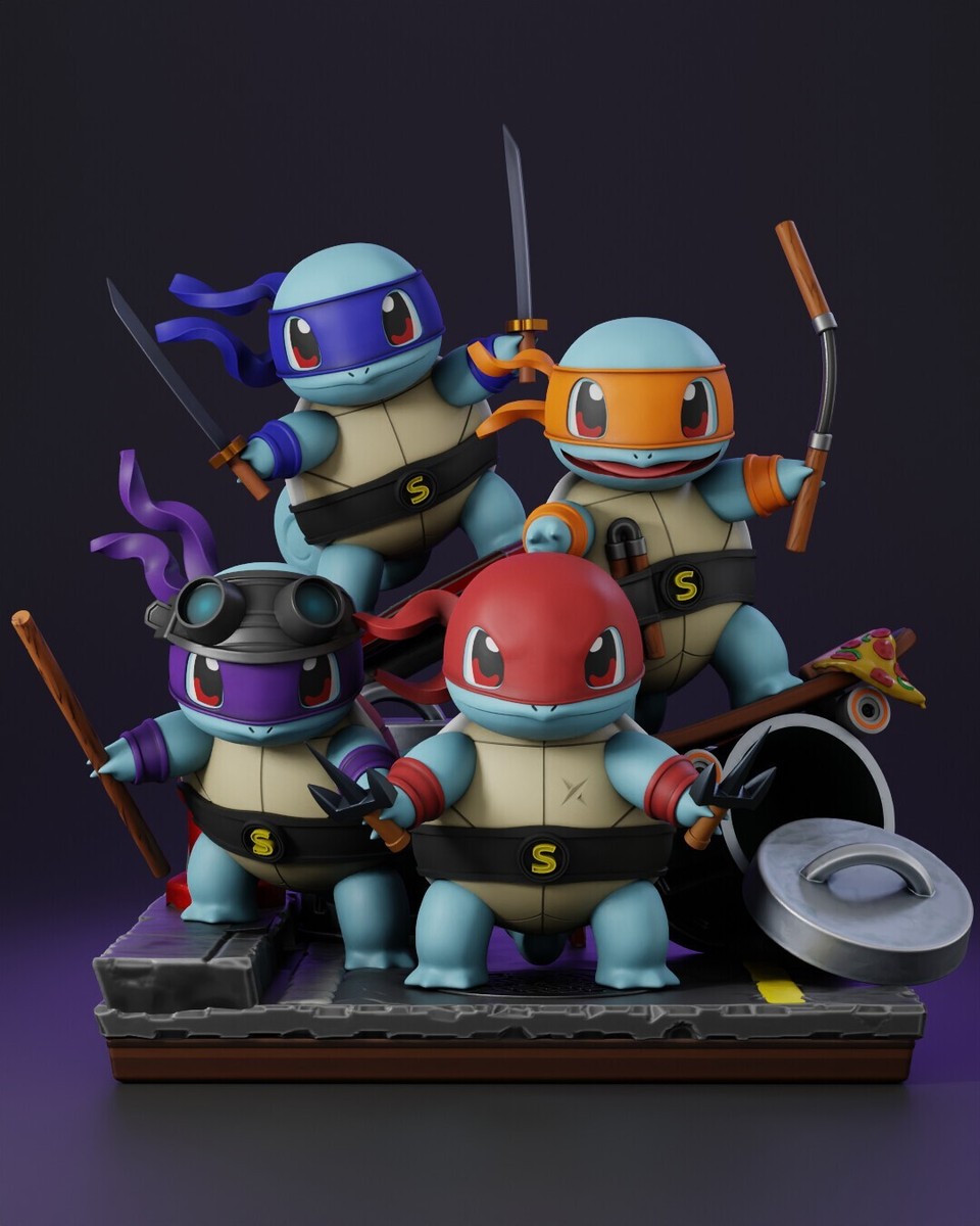 UNPAINTED Teenage Mutant Ninja Squirtle 3d Printed Model Kit | eBay