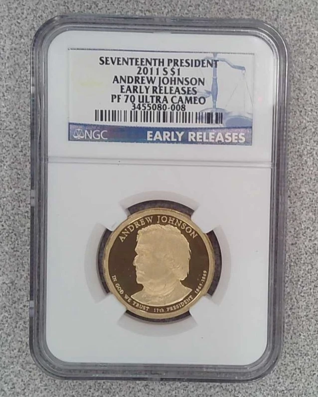 Proof NGC Grade PR 70 Presidential Dollar Coins (2007-Now) for