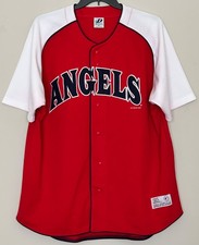 Los Angeles Angels Red MLB Baseball Jersey Men’s Size XL Sewn Letters LA Shirt