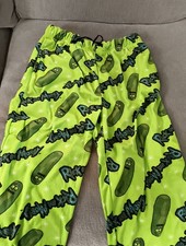 Rick and Morty Pickle Rick Fuzzy Soft Pajama Lounge Pants Sz M