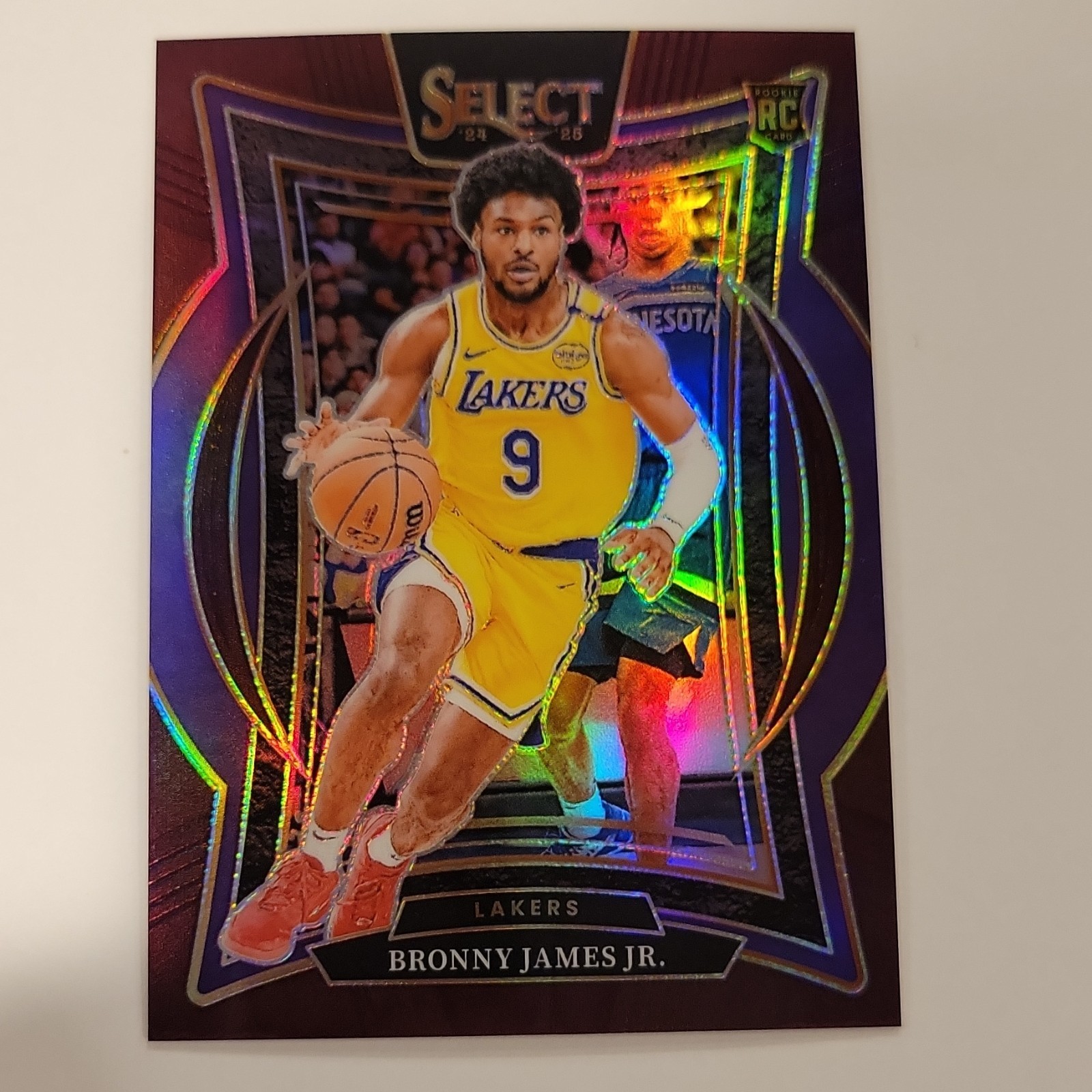 Panini 2024-25 Select Bronny James Jr. Lakers Maroon Prizm Rookie #90 /175