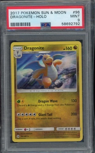 PSA 9 - 2017 Dragonite 96/149 SM Base Set Holo Pokemon