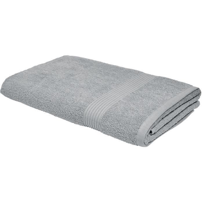 Drap de bain maxi TODAY Essential en pur coton acier 90x150 cm pour un confort hôtelier