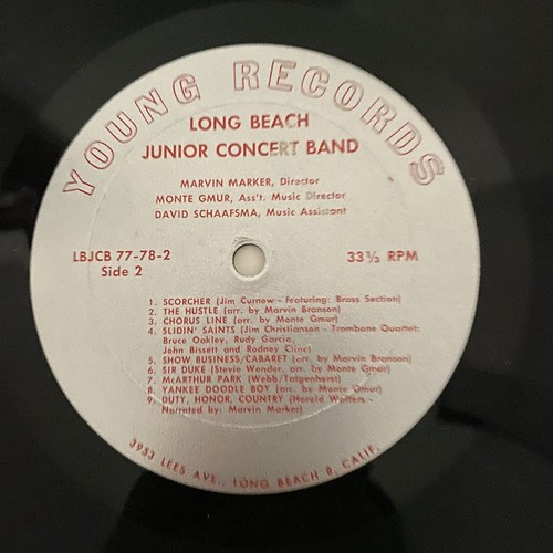 Long Beach Junior Concert Band vinyl Lp Record 25th Anniversary - Picture 4 of 7