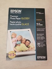 5 Pks Premium Photo Paper Glossy, 5" x 7", 20 sheets Epson Brand